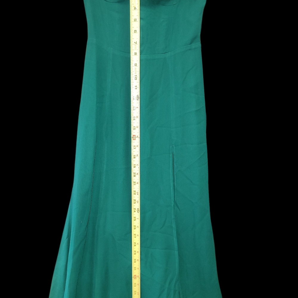 Women Reformation Emerald  Julliette Spaghetti Strap Sweet Heart Slit Dress 4 - Picture 12 of 13